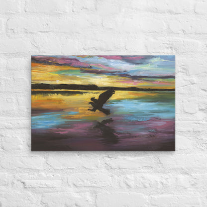 Hawk in for the kill — canvas print by Birds on a Cup
