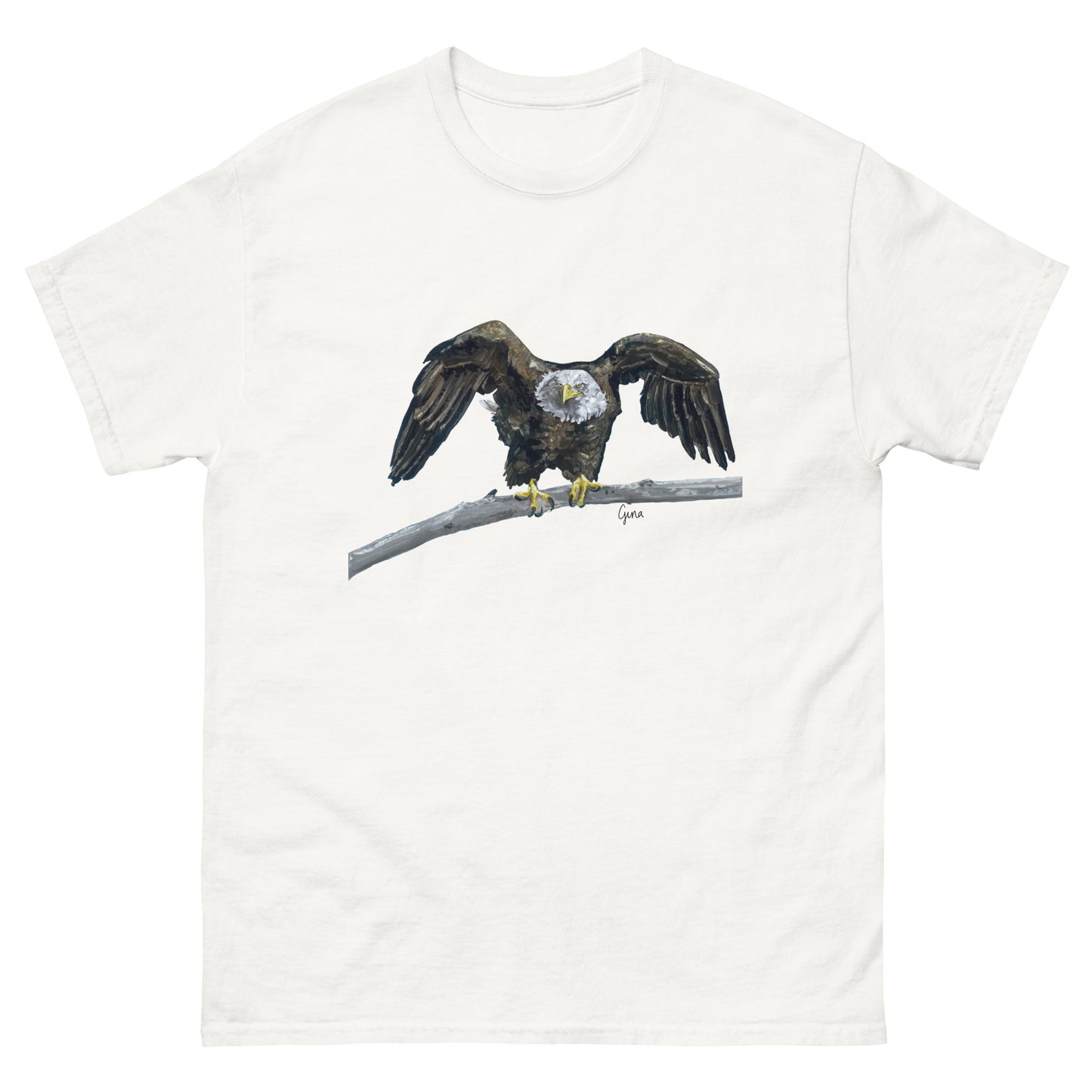 Eagle ready to fly — unisex bird art t-shirt by Birds on a Cup