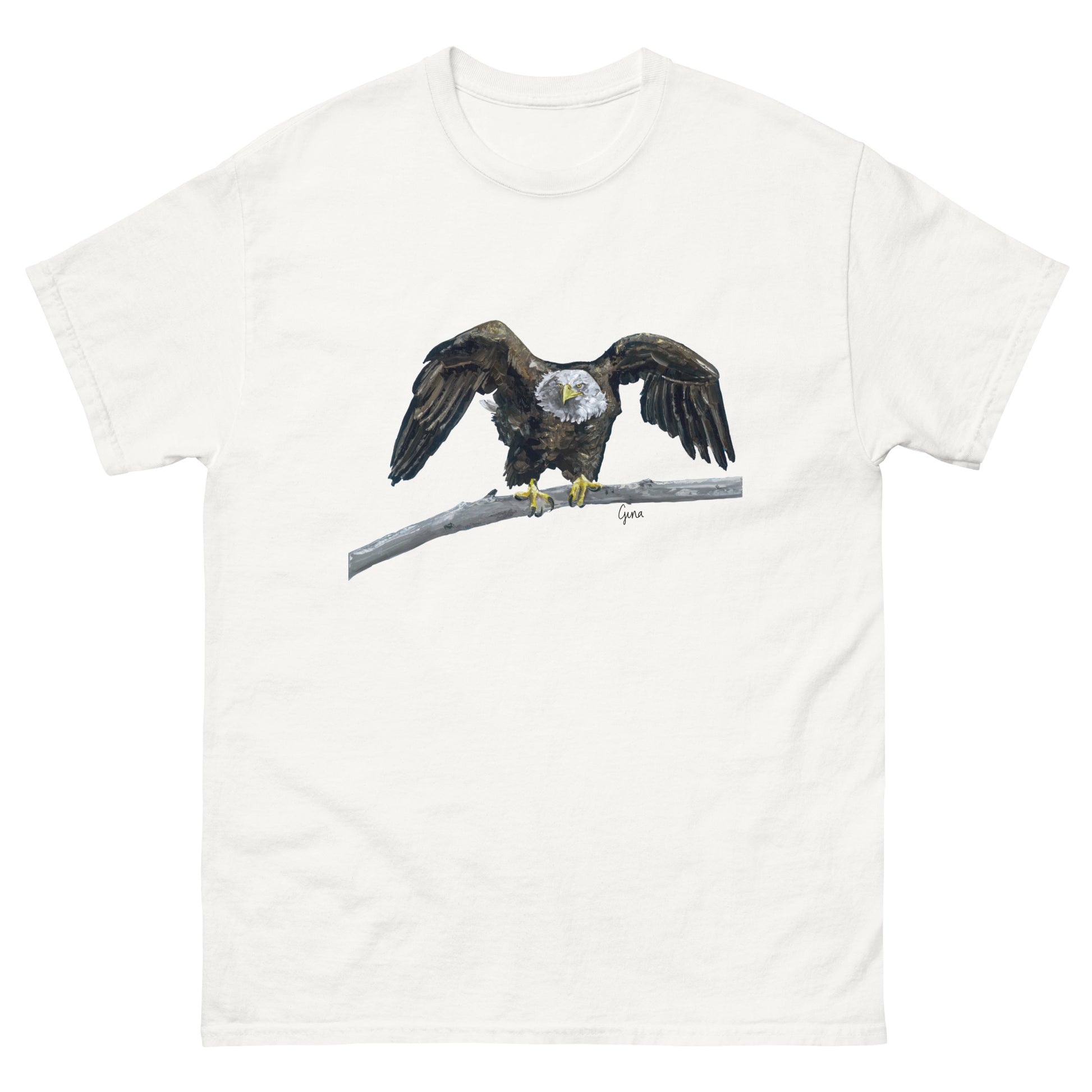 Eagle ready to fly — unisex bird art t-shirt by Birds on a Cup