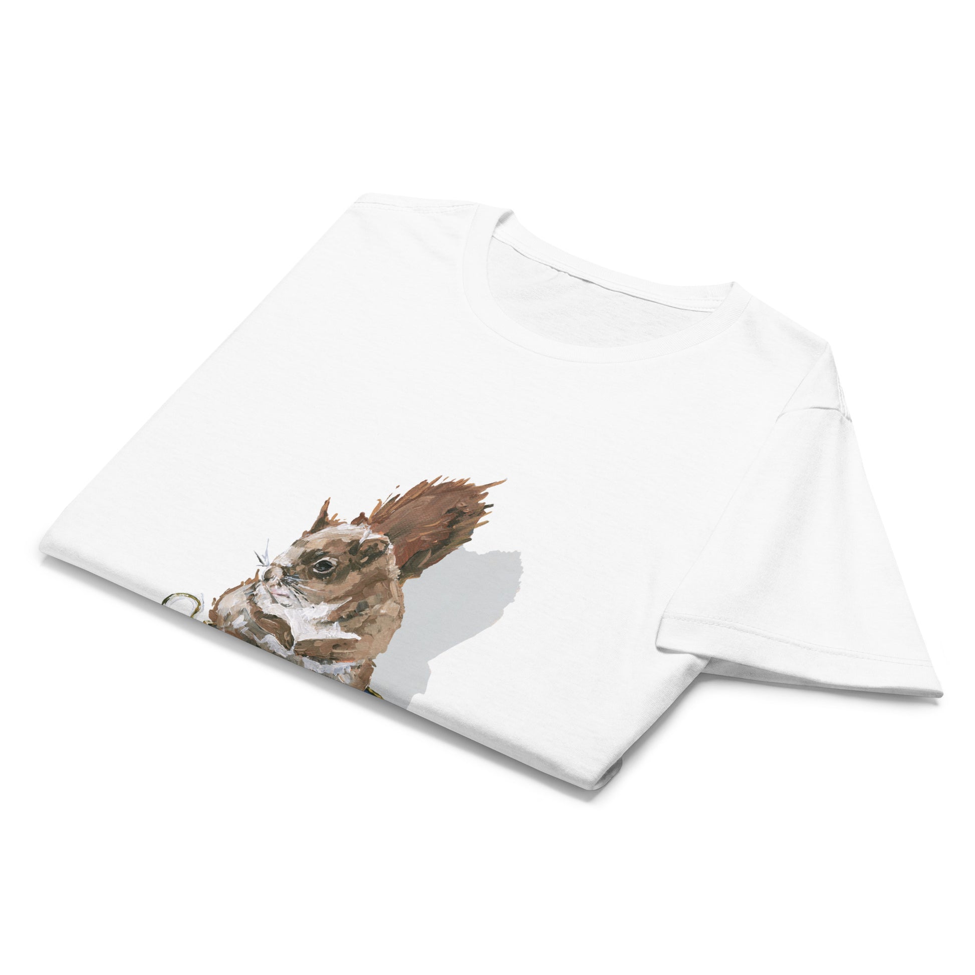 Squirrel in a teacup — women's bird art t-shirt by Birds on a Cup