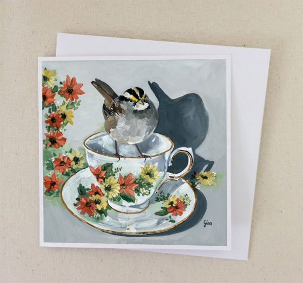 White-throated-Sparrow-on-Teacup-Card