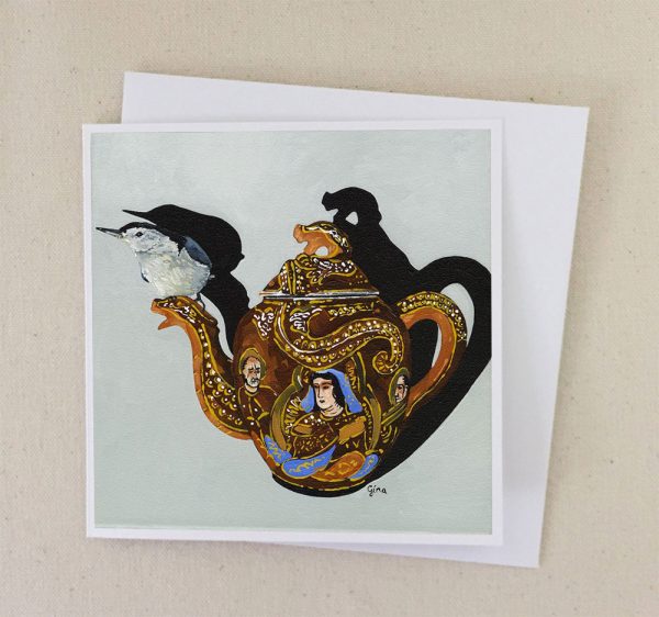 Nuthatch-on-Antique-Dragon-Series-Teapot-Card